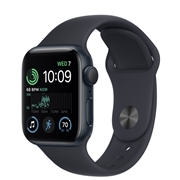 Apple Watch SE GPS 44mm Midnight Aluminum Case with Midnight Sport Band - S/M