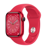 Apple Watch Series 8 GPS 41mm RED Aluminum Case with RED Sport Band - M/L