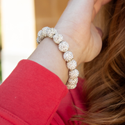 SUU Jewelry White Crystal Bracelet