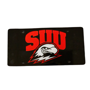 SUU Black License Plate