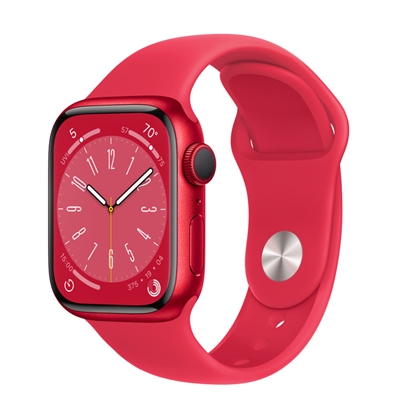 Apple Watch Series 8 GPS 41mm RED Aluminum Case with Sport Band - S/M